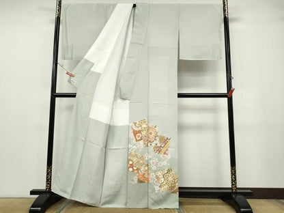平和屋着物●豪華色留袖　駒刺繍　色紙重ね正倉院花文　暈し染め　金彩　やまと誂製　正絹　逸品　未使用　CABG5475ut