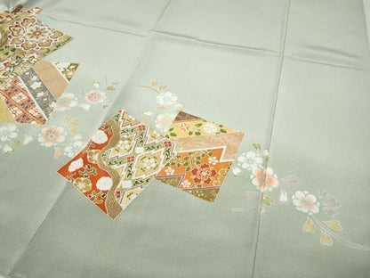 平和屋着物●豪華色留袖　駒刺繍　色紙重ね正倉院花文　暈し染め　金彩　やまと誂製　正絹　逸品　未使用　CABG5475ut