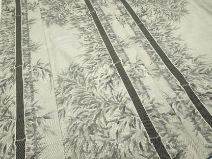 平和屋着物●本場大島紬　白大島　7マルキ　笹竹文　正絹　逸品　CABG5483ut
