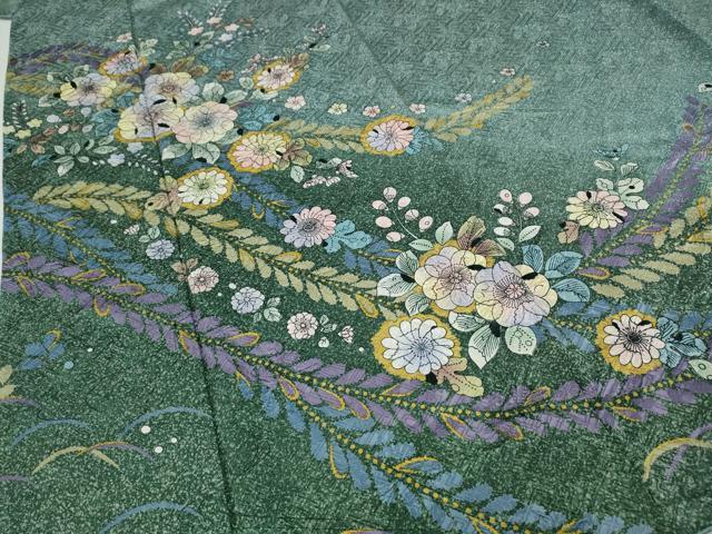 平和屋着物●訪問着　辻が花　絞り　暈し染め　正絹　逸品　CABG5486ut