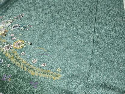 平和屋着物●訪問着　辻が花　絞り　暈し染め　正絹　逸品　CABG5486ut