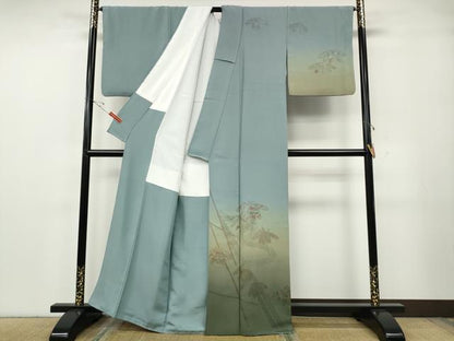 平和屋着物●中国三大刺繍　スワトウ相良刺繍　訪問着　流水草花文　暈し染め　正絹　逸品　CABG5487ut