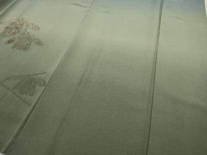 平和屋着物●中国三大刺繍　スワトウ相良刺繍　訪問着　流水草花文　暈し染め　正絹　逸品　CABG5487ut