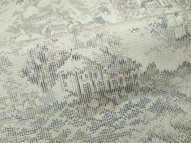 平和屋着物●上質な紬　風景草木文　正絹　逸品　CABG5490ut