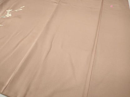 平和屋着物●本加賀友禅作家　南克治　訪問着　竹垣枝花文　正絹　逸品　CABG5496ut