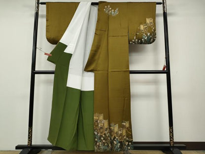 平和屋着物●TOKI志すい キモノモードオリジナルブランド　訪問着　御所車花文　暈し染め　金銀彩　正絹　逸品　CABG5500ut
