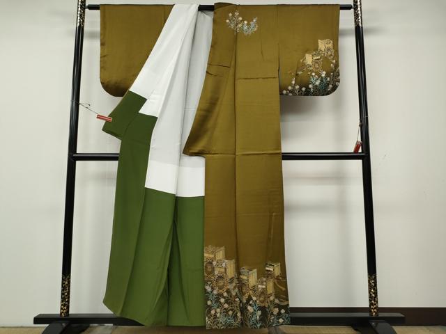 平和屋着物●TOKI志すい キモノモードオリジナルブランド　訪問着　御所車花文　暈し染め　金銀彩　正絹　逸品　CABG5500ut