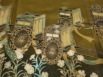 平和屋着物●TOKI志すい キモノモードオリジナルブランド　訪問着　御所車花文　暈し染め　金銀彩　正絹　逸品　CABG5500ut