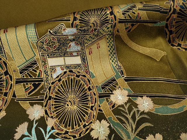 平和屋着物●TOKI志すい キモノモードオリジナルブランド　訪問着　御所車花文　暈し染め　金銀彩　正絹　逸品　CABG5500ut