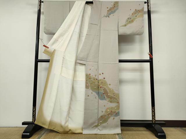 平和屋着物●訪問着　刺繍　道長宝尽くし文　金彩　正絹　逸品　CABG5501ut