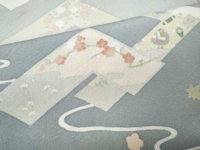 平和屋着物●訪問着　宝尽くし花文　暈し染め　金彩　鈴乃屋扱い　正絹　逸品　CABG5502ut