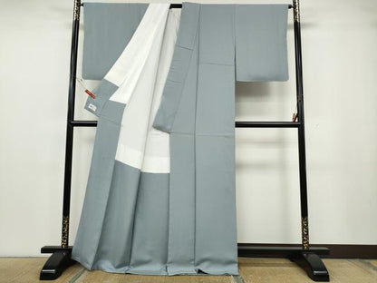 平和屋着物●上質な色無地　吉祥地紋　水色　やまと誂製　正絹　逸品　CABG5510ut