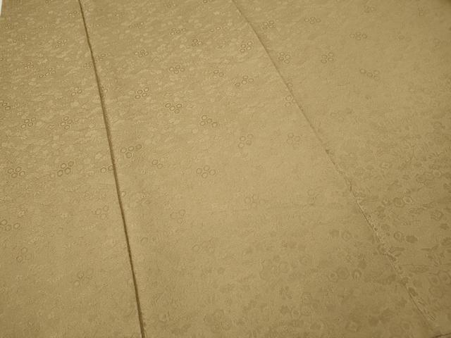 平和屋着物●上質な色無地　亀甲吉祥花地紋　榛色　正絹　逸品　CABG5511ut