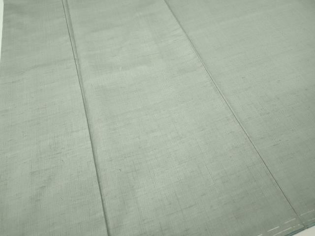 平和屋着物●結城紬　柳鼠色　証紙付き　正絹　逸品　CABG5513ut