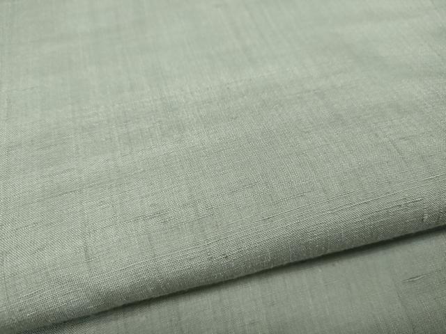平和屋着物●結城紬　柳鼠色　証紙付き　正絹　逸品　CABG5513ut