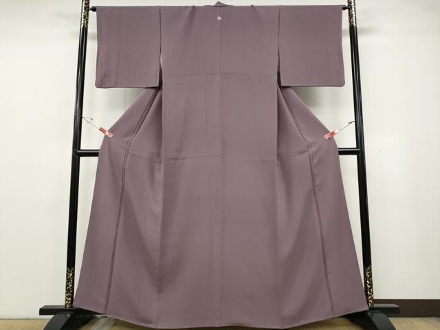 平和屋着物●ファッションデザイナー 花井幸子　色無地　霞地紋　浅紫色　正絹　逸品　CABG5515ut