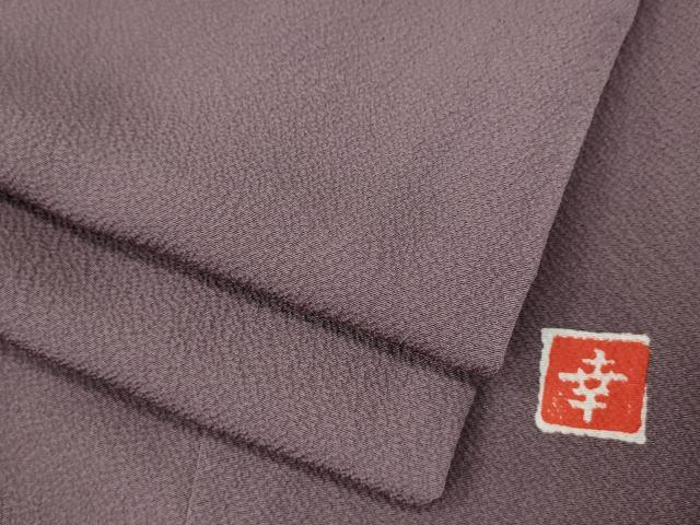 平和屋着物●ファッションデザイナー 花井幸子　色無地　霞地紋　浅紫色　正絹　逸品　CABG5515ut