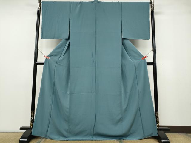 平和屋着物●上質な色無地　浅縹色　正絹　逸品　CABG5522ut