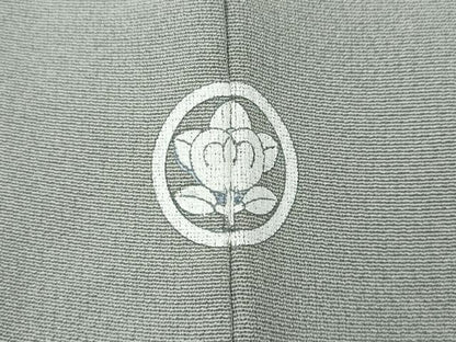 平和屋着物●本加賀友禅作家　柿本市郎　色無地　花丸地紋　潤色　正絹　逸品　CABG5523ut