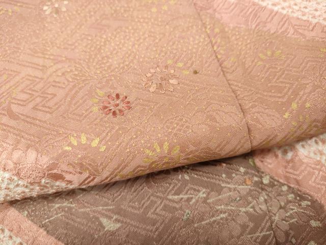 平和屋着物●訪問着　絞り　刺繍　吉祥花文　金彩　正絹　逸品　CABG5526ut