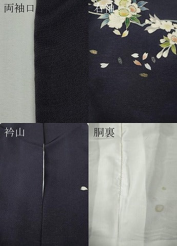 平和屋着物●訪問着　作家物　枝桜文　金彩　正絹　逸品　CABG5529ut