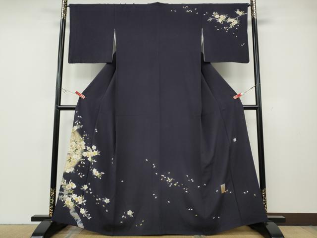 平和屋着物●訪問着　作家物　枝桜文　金彩　正絹　逸品　CABG5529ut