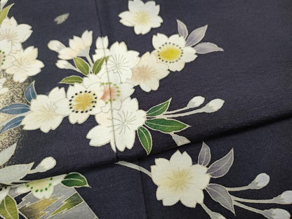 平和屋着物●訪問着　作家物　枝桜文　金彩　正絹　逸品　CABG5529ut