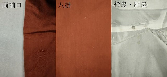 平和屋着物●上質な紬　草花間道　正絹　逸品　CABG5530ut