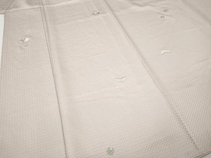 平和屋着物●上質な小紋　総刺繍　宝尽くし吉祥松文　金銀糸　正絹　逸品　CABG5533ut