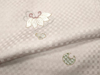 平和屋着物●上質な小紋　総刺繍　宝尽くし吉祥松文　金銀糸　正絹　逸品　CABG5533ut