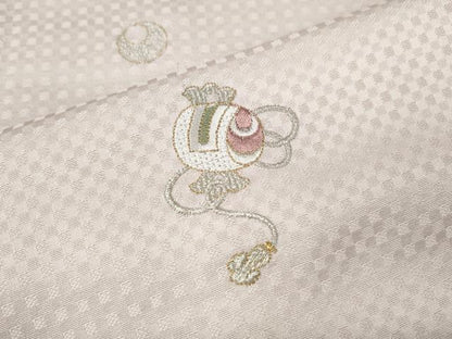 平和屋着物●上質な小紋　総刺繍　宝尽くし吉祥松文　金銀糸　正絹　逸品　CABG5533ut