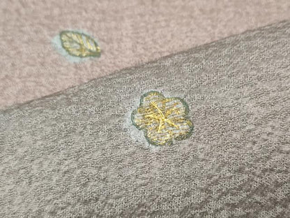 平和屋着物●訪問着　作家物　刺繍　霞舞花文　暈し染め　金糸　正絹　逸品　CABG5537ut