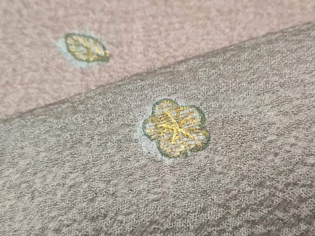 平和屋着物●訪問着　作家物　刺繍　霞舞花文　暈し染め　金糸　正絹　逸品　CABG5537ut