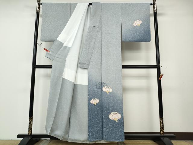 平和屋着物●訪問着　舞梅文　暈し染め　正絹　逸品　CABG5541ut