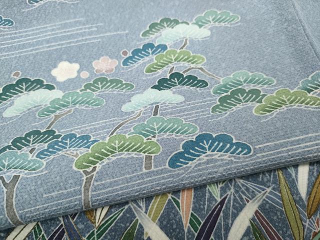 平和屋着物●訪問着　作家物　立波草花文　暈し染め　金彩　まるやま扱い　正絹　逸品　CABG5542ut