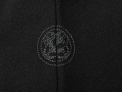平和屋着物●訪問着　総刺繍　飛鶴宝尽くし文　黒地　金糸　正絹　逸品　CABG5543ut