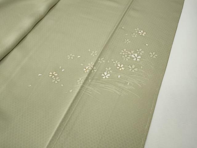 平和屋着物●訪問着　作家物　舞花文　金銀彩　正絹　逸品　未使用　CABG5545ut