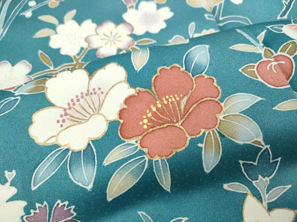 平和屋着物●訪問着　作家物　草花尽くし　暈し染め　金彩　正絹　逸品　CABG5546ut