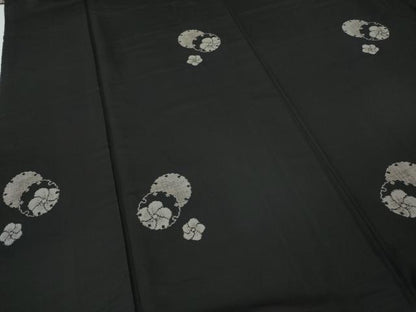 平和屋着物●本場大島紬　9マルキ　地空き　雪輪捻梅文　正絹　逸品　CABG5547ut