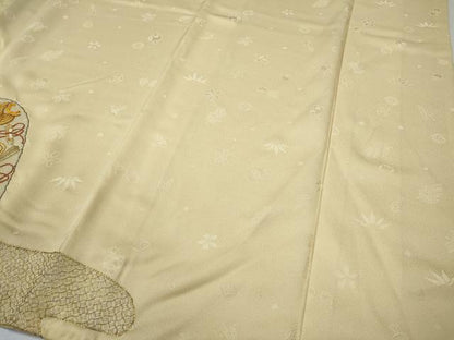 平和屋着物●訪問着　総刺繍　流水宝尽くし文　暈し染め　正絹　逸品　CABG5556ut