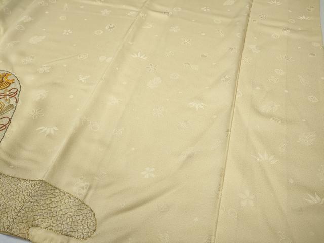 平和屋着物●訪問着　総刺繍　流水宝尽くし文　暈し染め　正絹　逸品　CABG5556ut