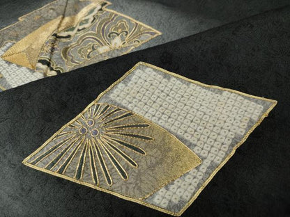 平和屋着物●訪問着　駒刺繍　松皮菱吉祥文　暈し染め　正絹　逸品　CABG5557ut