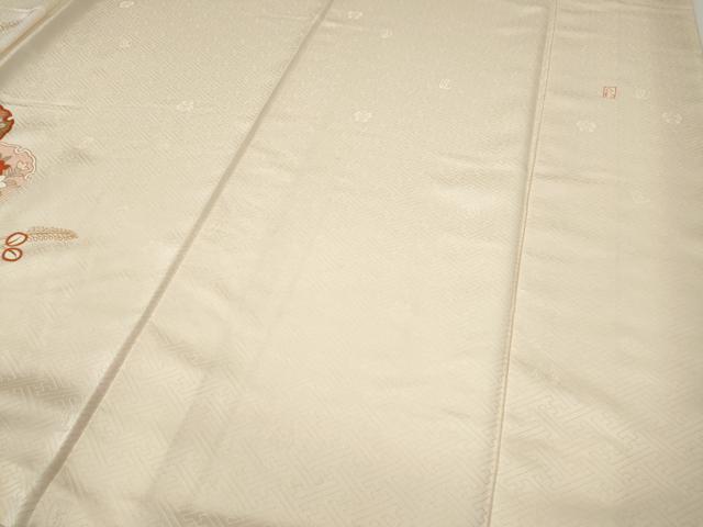 平和屋着物●十日町老舗ブランド　吉澤友禅　吾妻徳穂　訪問着　刺繍　雪輪草花文　暈し染め　金彩　正絹　逸品　CABG5559ut