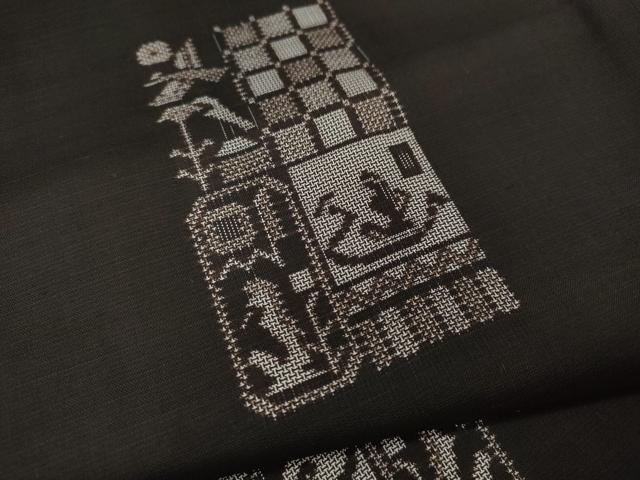 平和屋着物●本場大島紬　9マルキ　地空き　壁画文様　ほていや扱い　正絹　逸品　CABG5561ut