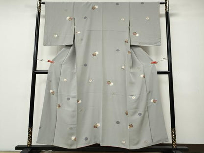 平和屋着物●上質な小紋　舞花文　金彩　正絹　逸品　CABG5565ut