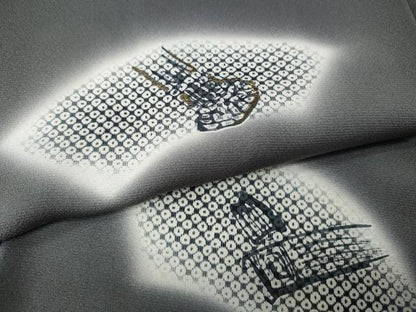 平和屋着物●訪問着　刺繍　地紙楽器宝尽くし文　金彩　正絹　逸品　CABG5568ut