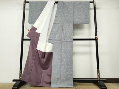 平和屋着物●本塩沢　舞花間道　証紙付き　正絹　逸品　CABG5574ut