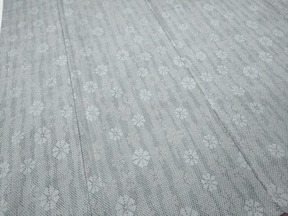 平和屋着物●本塩沢　舞花間道　証紙付き　正絹　逸品　CABG5574ut