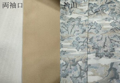 平和屋着物●本場大島紬　白大島　7マルキ　風景草木文　総絣　正絹　逸品　CABG5577ut