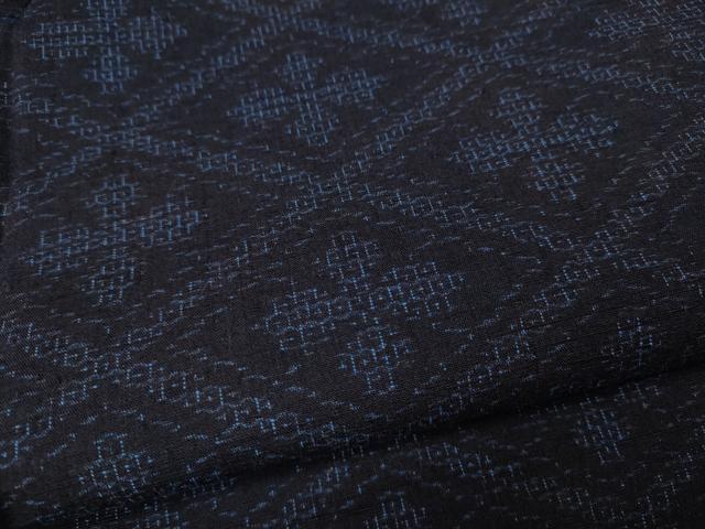平和屋着物●結城紬　80亀甲　菱花文　正絹　逸品　未使用　CABG5578ut